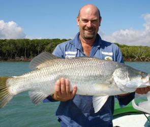 Les Broughton with an oceanic barra that we should see more of with April approaching.